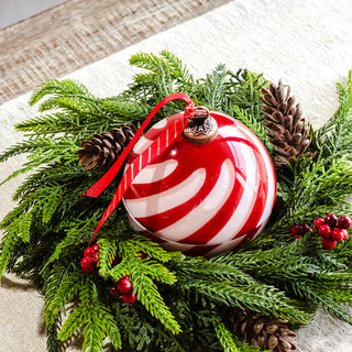 Peppermint Ball Glass Candle