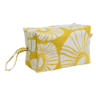 Retro Flower Citrus cosmetic bag with water-resistant lining