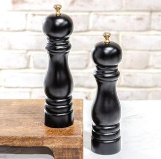 Black Salt and Pepper Grinder Set