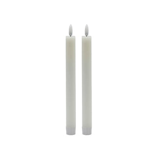 LED Ivory Taper Candle - Set of 2