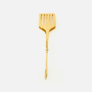 Zena Serving Tongs, Polished Gold Brass