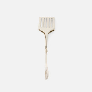 Zena Serving Tongs, Polished Nickel Brass