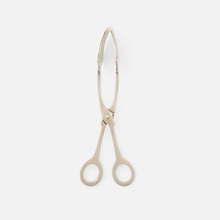 Zena Serving Tongs, Polished Nickel Brass